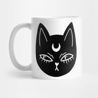 Sarcastic harajuku cat Moon Tattoo Mug